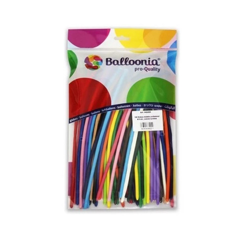 BOLSA 100 GLOBOS 15CM MODELAR PROFESIONA