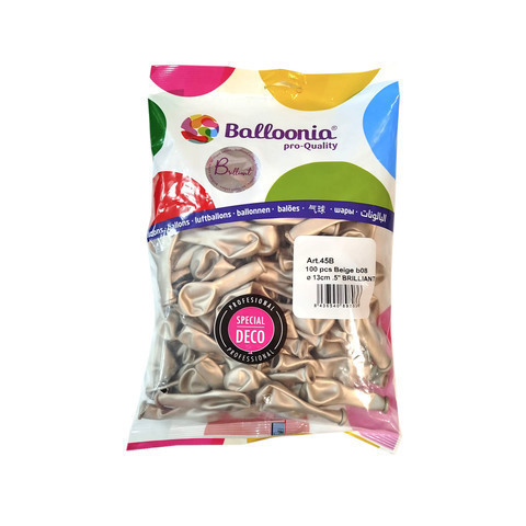 [8436540898036] BOLSA 100 GLOBOS 42CM BEIGE BRILL