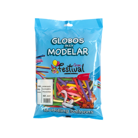 BOLSA 100 GLOBOS 5 CM MODELAR