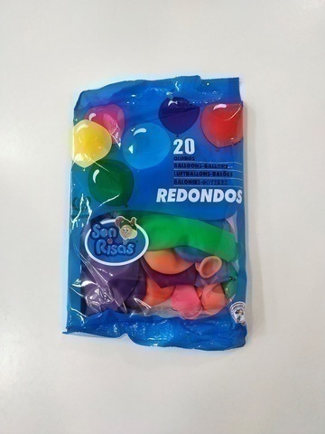 BOLSA 20 GLOBOS 24CM REDONDOS