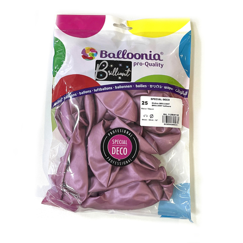 BOLSA 25 GLOBOS 94CM PERIM MALVA BRILLAN