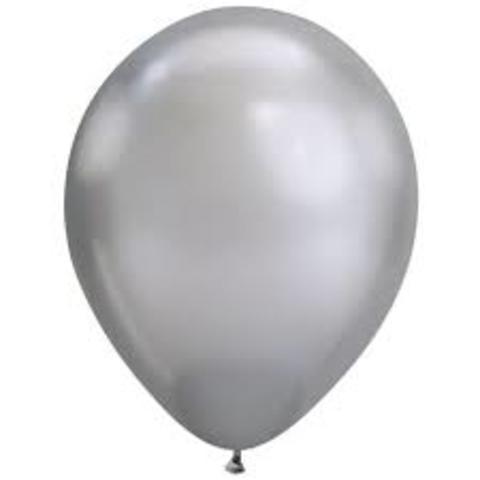 BOLSA 25 GLOBOS 94CM PERIM PLATA BRILLAN