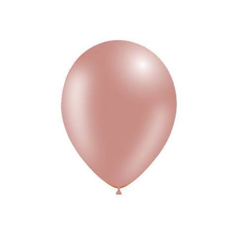 [8436540886675] BOLSA 50 GLOBOS METAL ORO ROSADO 95CM