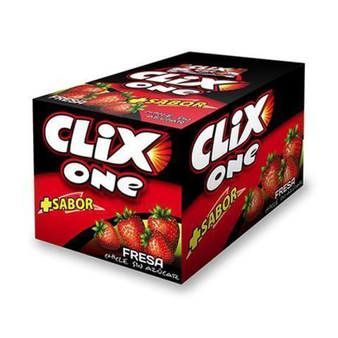 [8420886318037] CHICLE CLIX ONE FRESA S/A 200UDS