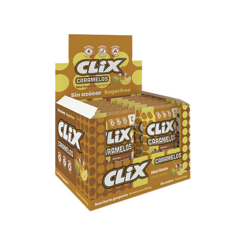 [8423219973040] CLIX CARAMELOS S/A MIEL LIMON C20