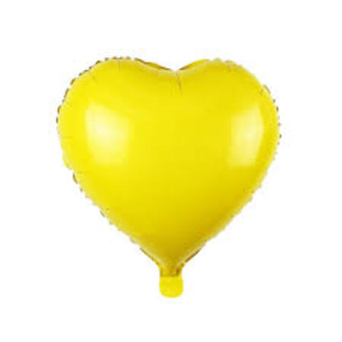[8050195183042] GLOBO FOIL 18 PULGADAS CORAZON AMARILLO