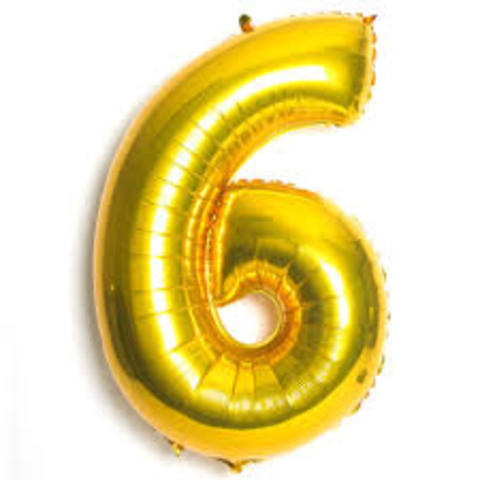 GLOBO FOIL 40  ORO Nº6