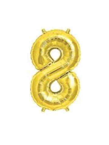 [8053904661282] GLOBO FOIL 40  ORO Nº8