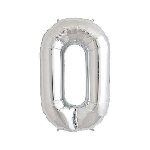 GLOBO MYLAR Nº0 PLATA 30,5*41,5