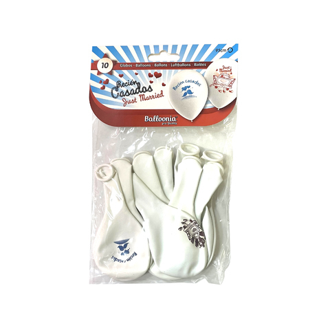 [8436540864895] GLOBOS RECIEN CASADOS 95CM 10UD