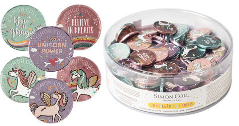 [184139072837] MONEDAS 36MM UNICORNIOS 110UDS CJ12
